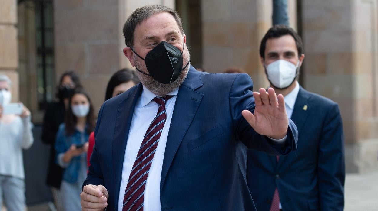 Oriol Junqueras, en el Parlament