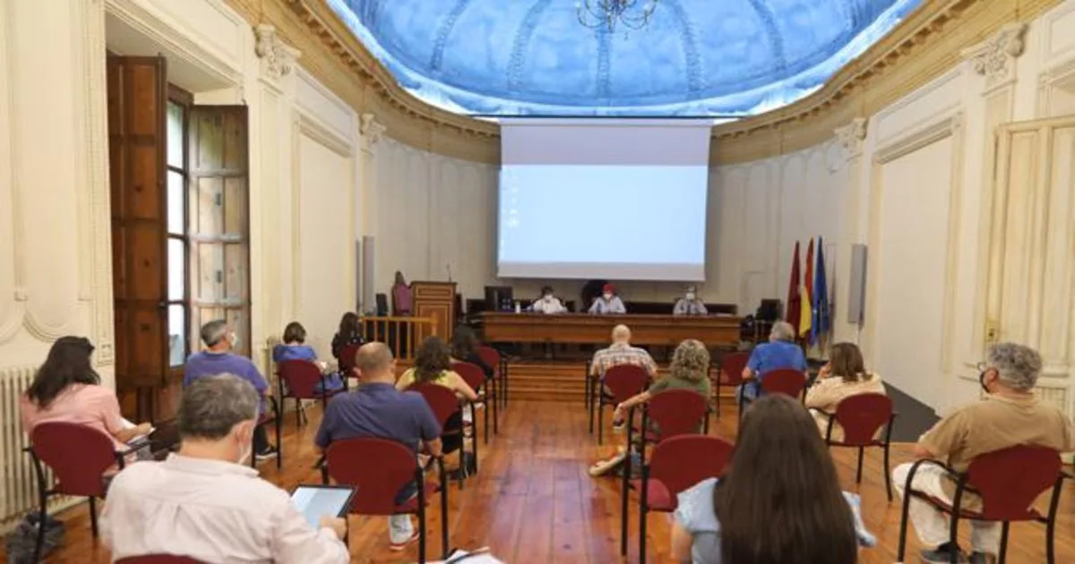 Imagen del Consejo de Salud de Navarra reunido este lunes en el Instituto Navarro de Administraciones Públicas.