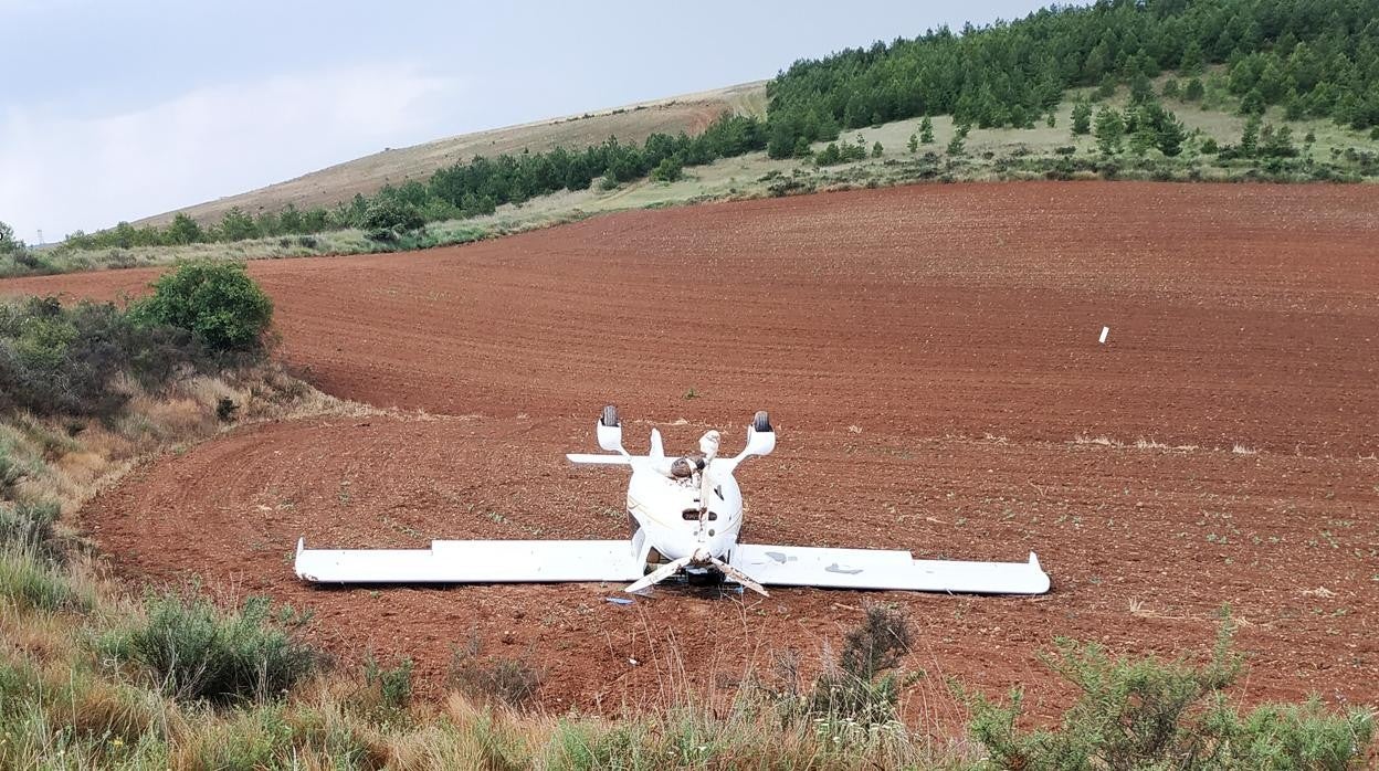 Accidente del avión ultraligero en el aeródromo de Herrera del Pisuerga