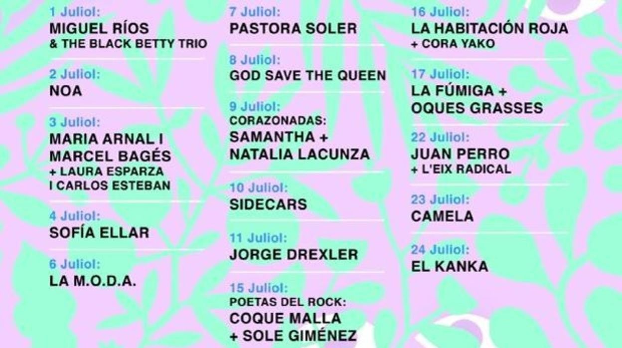 Los Conciertos de Viveros vuelven a Valencia dos años después: guía con todos los espectáculos en el mes de julio