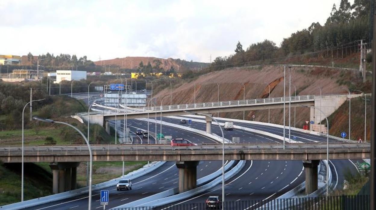 Autopista del Atlántico a su paso por Santiago de Compostela