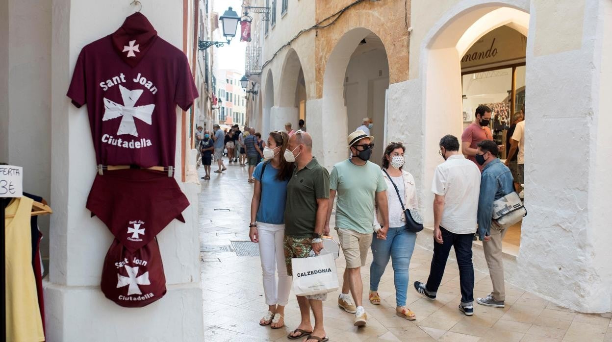 Turistas en Menorca esta semana