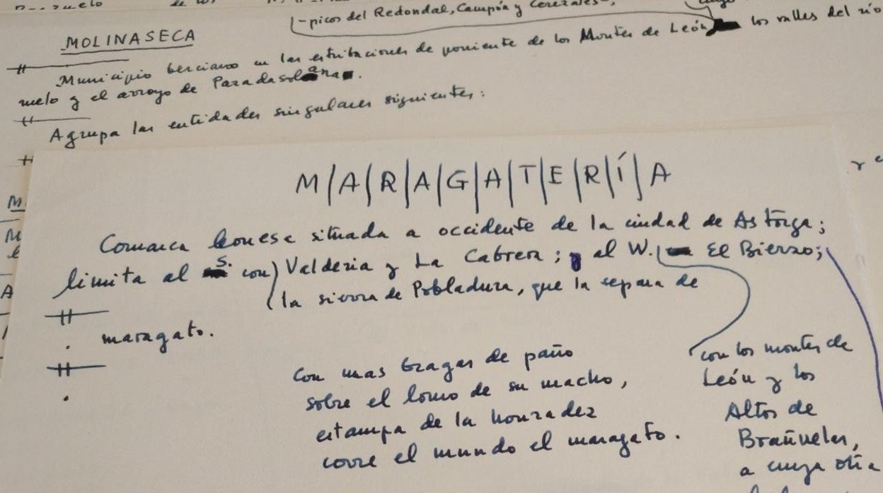 Uno de los manuscritos que dejó Cela de su obra inacabada