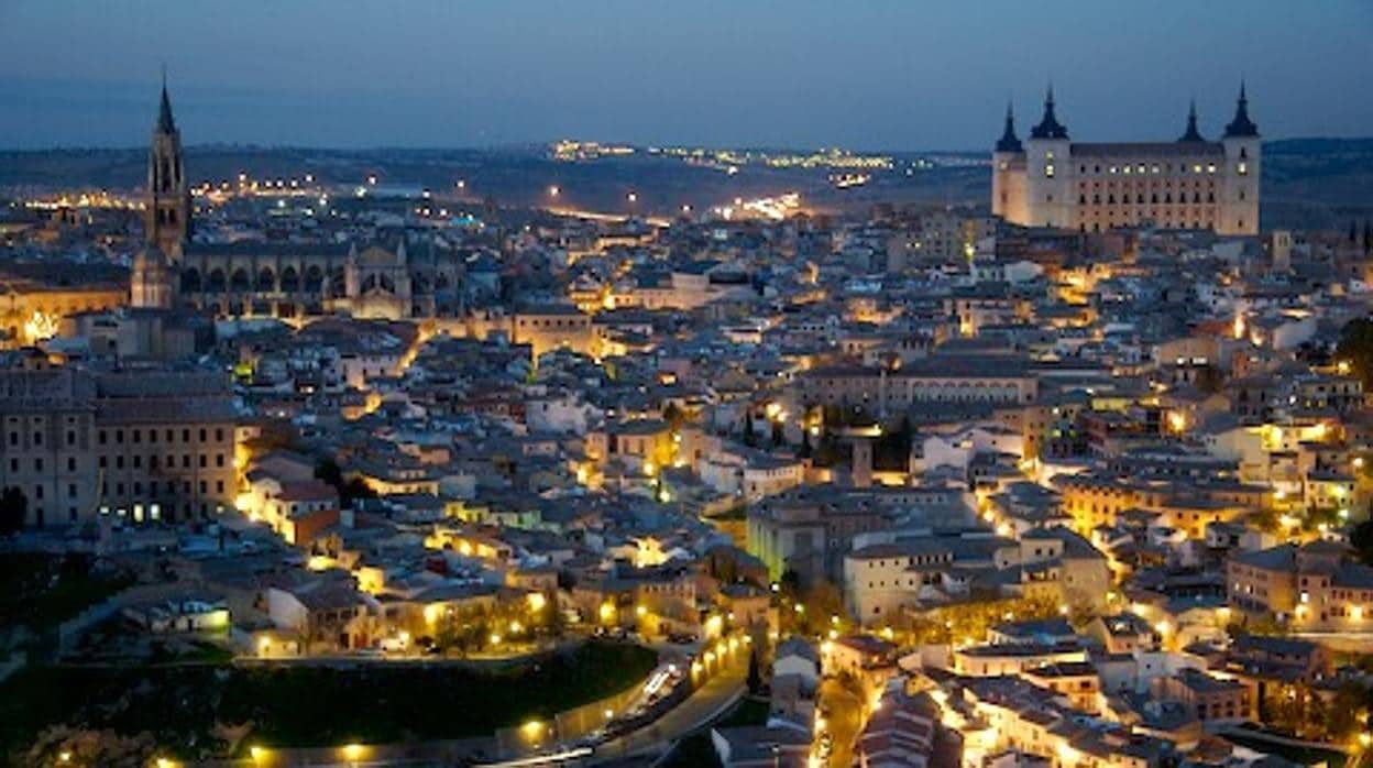 Vista nocturna de Toledo