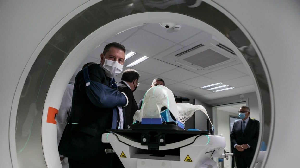 Page, en un momento de la inauguración del Servicio de Oncología Radioterápica