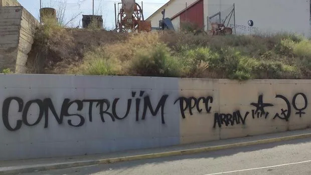 Los radicales de Arran irrumpen en Aragón con nuevas pintadas independentistas