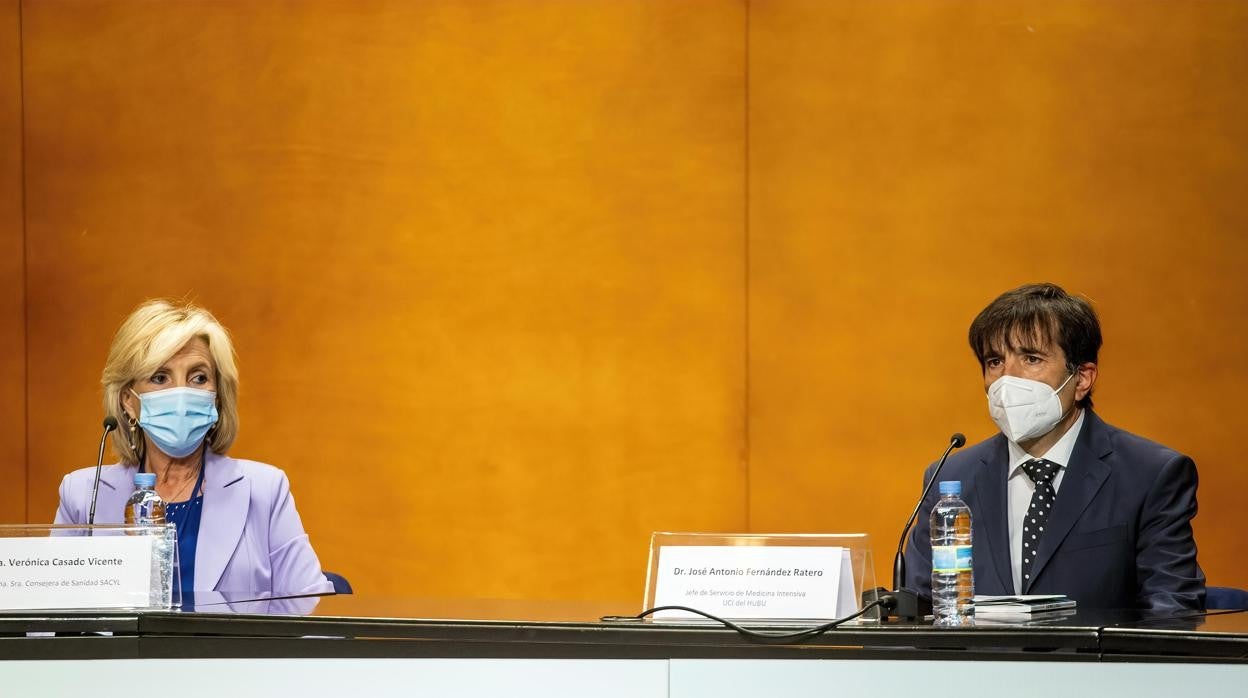 Verónica Casado durante el acto en Burgos