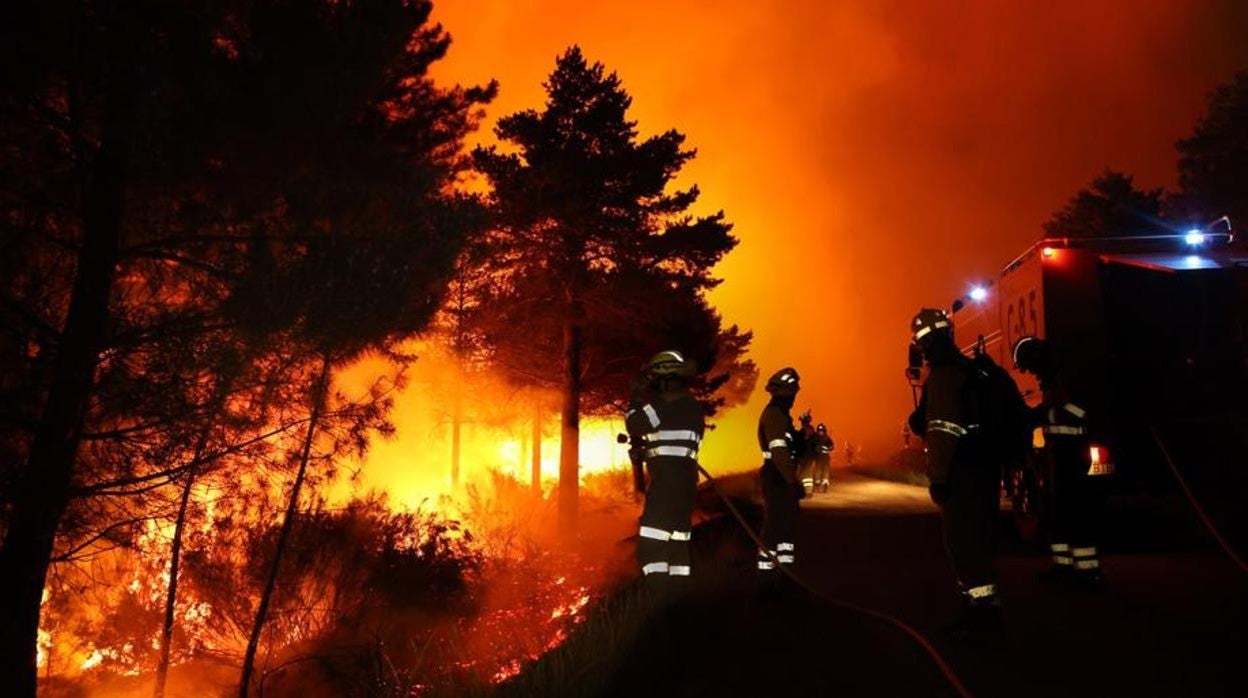 Incendio forestal en la provincia de Salamanca