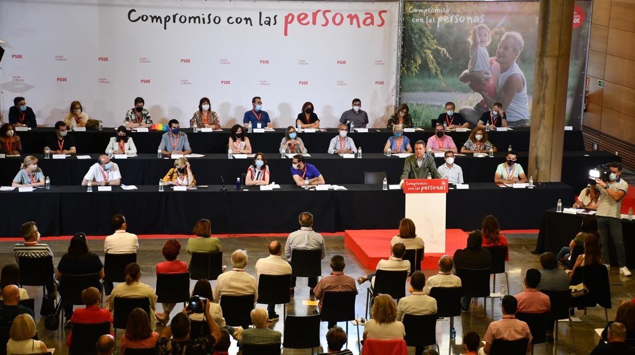 Emiliano García-Page durante su intervención ante el Comité regional que se ha celebrado en Toledo