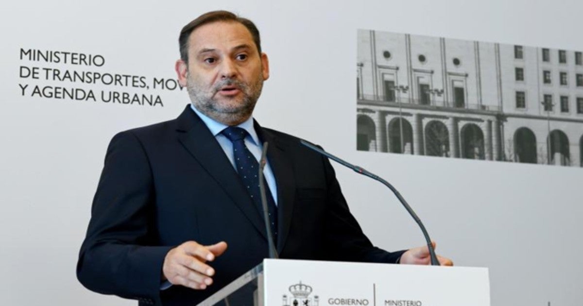 José Luis Ábalos en su despedida como ministro de Transportes