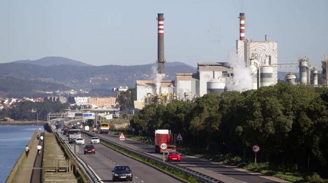 Fábrica de Ence, en el concello de Pontevedra