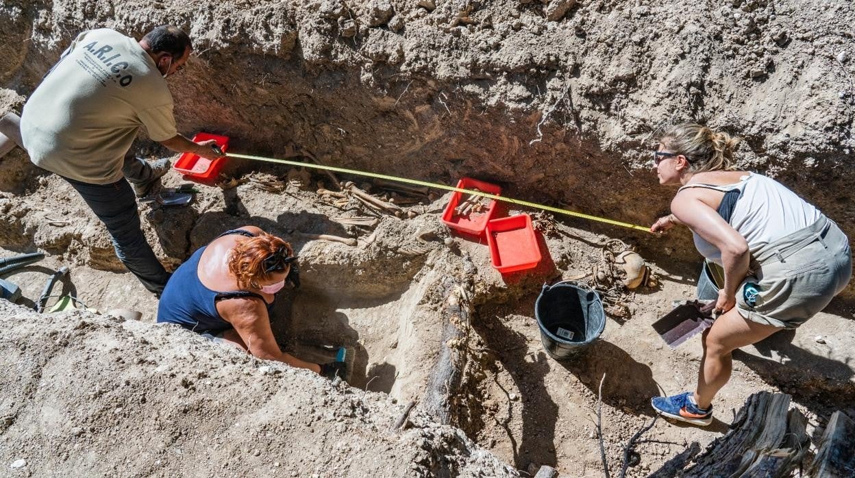 La nueva fosa común localizada en el cementerio de Magallón