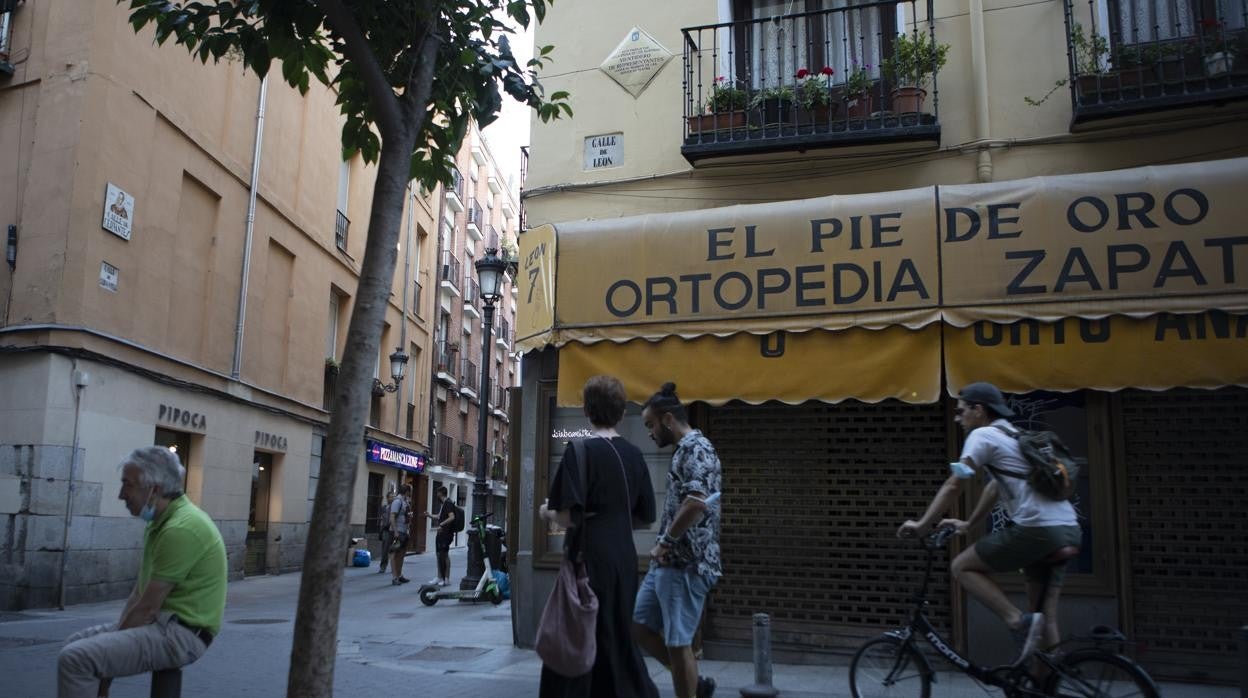 La esquina de calle León donde se ubicaba uno de los mentideros de Madrid