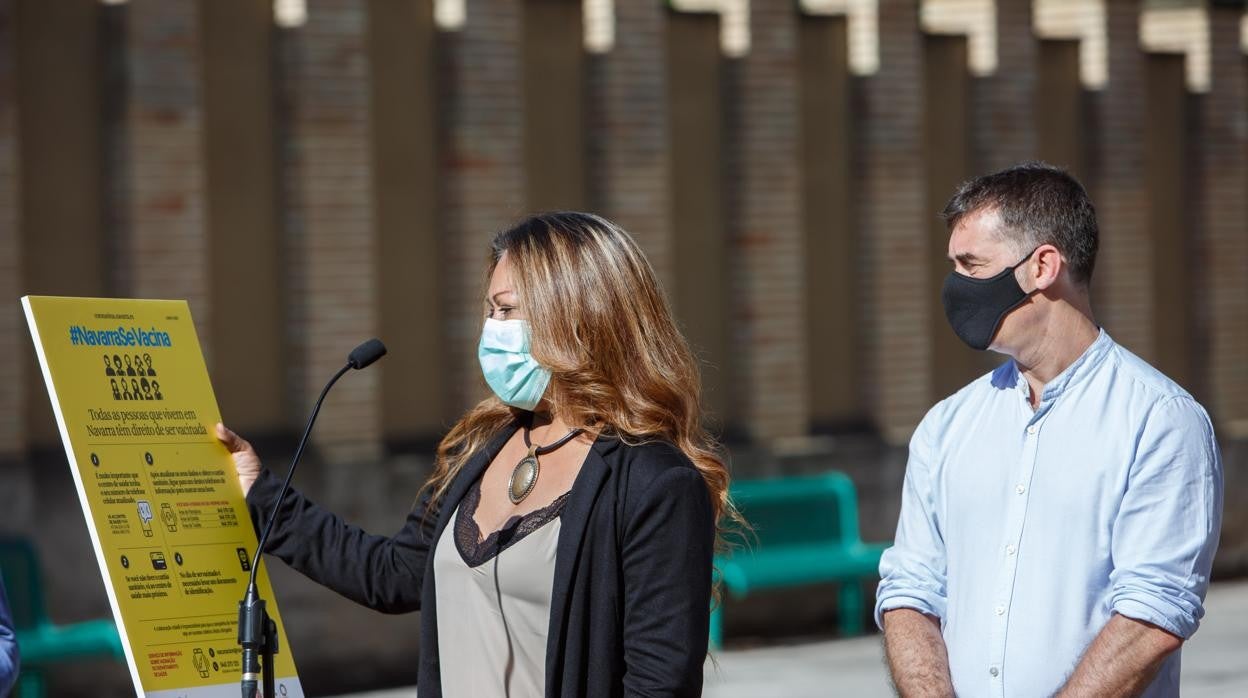 Una imagen de la presentación de la campaña de vacunación para la población migrante.