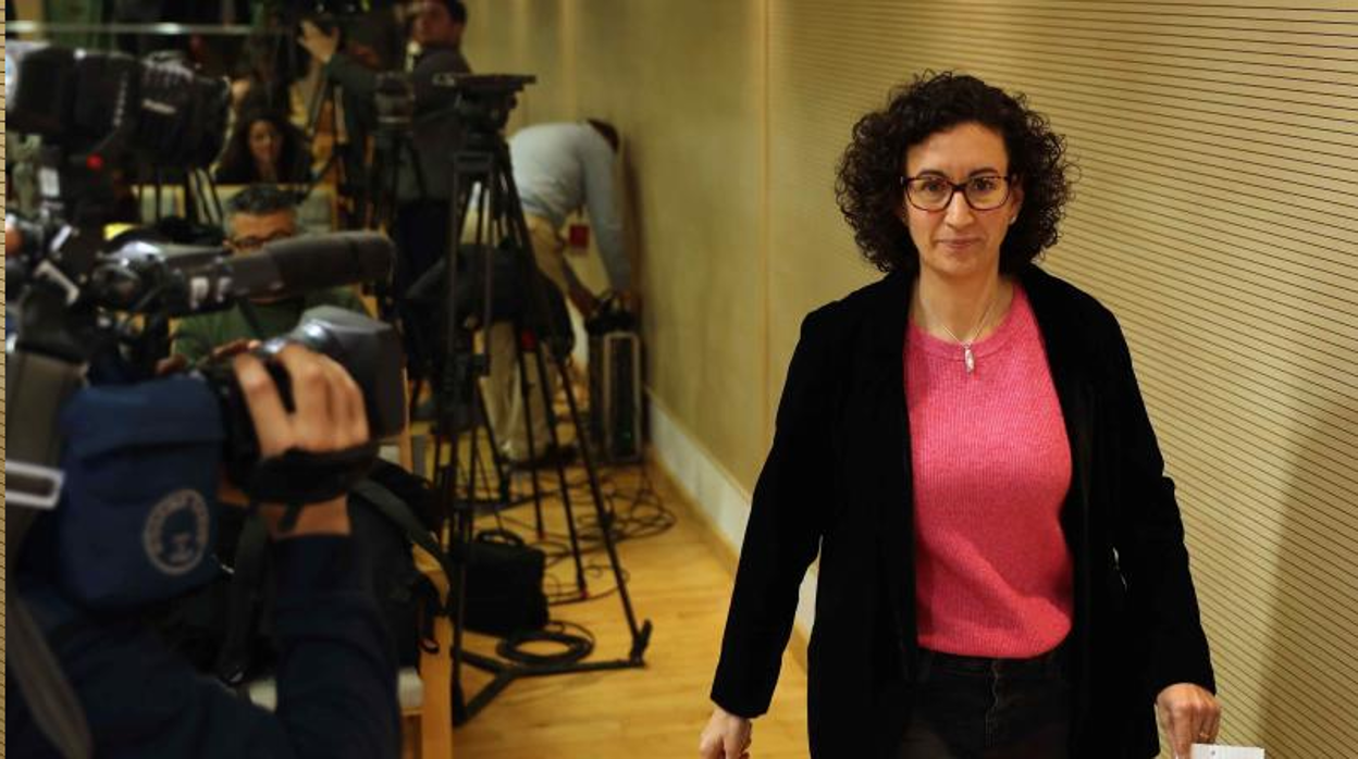 Marta Rovira, en la sede de ERC, en diciembre de 2017