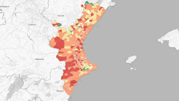 Mapa y listado de los nuevos rebrotes de coronavirus en Valencia
