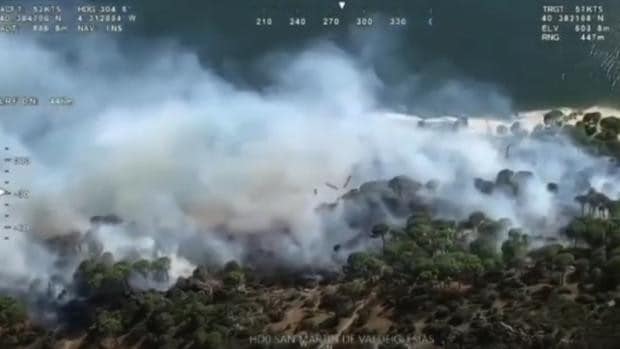 Estabilizado el incendio forestal en el pantano de San Juan