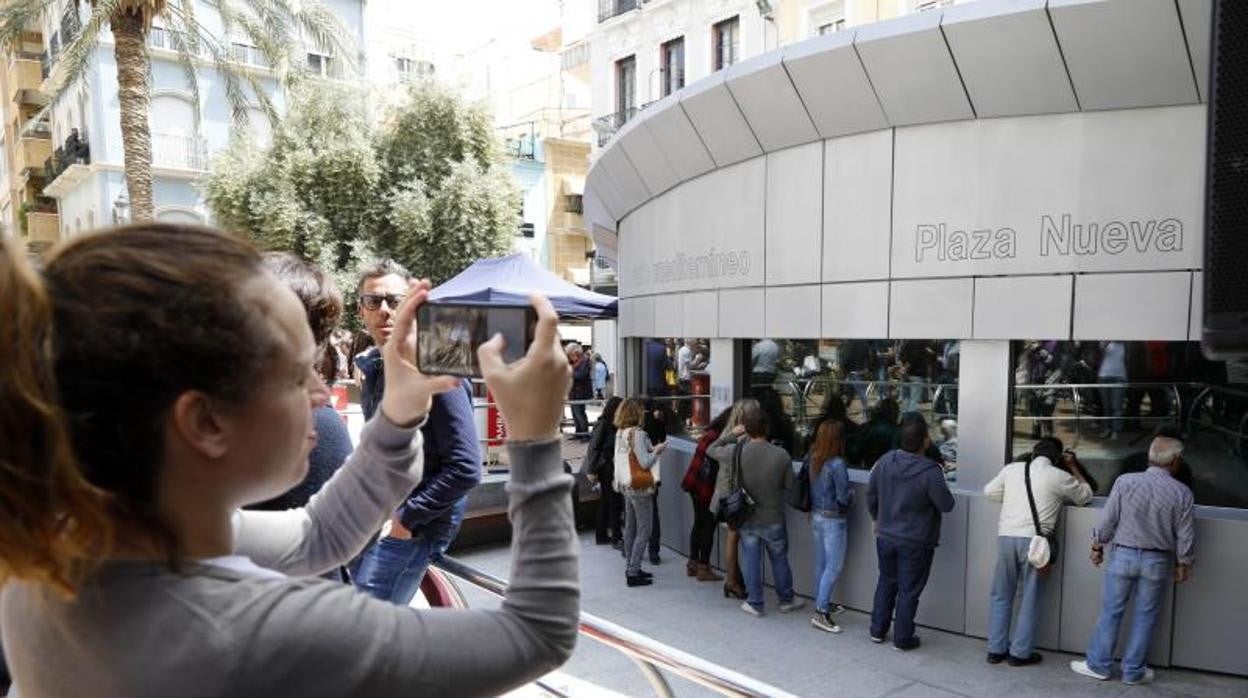 Imagen del acuario de la Plaza Nueva de Alicante en 2017