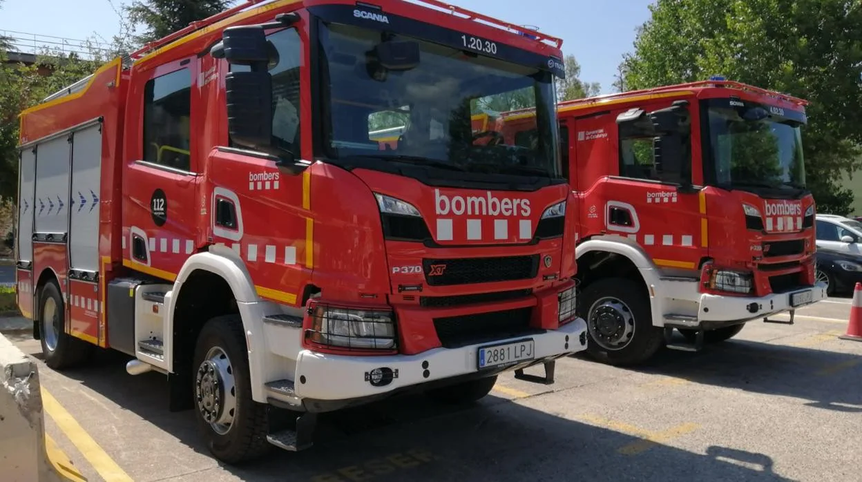 Camiones de los bomberos de la Generalitat