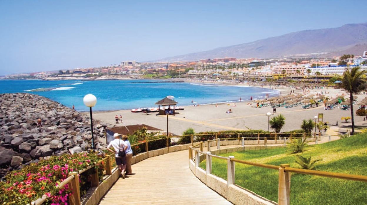 Zona turística del sur de la isla de Tenerife