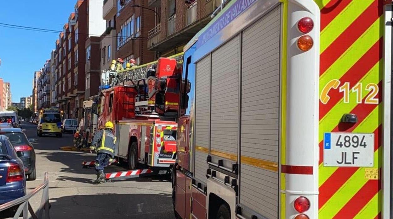 Foto de archivo de los Bomberos de Valladolid en una intervención