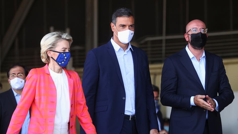 Sánchez, Von der Leyen y Michel comparecen en Torrejón sobre la crisis en Afganistán