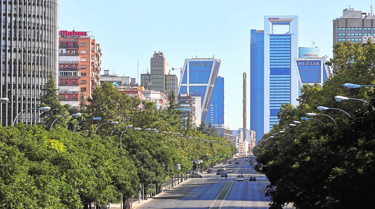 Las cuatro torres de la Castellana, al norte de Chamartín