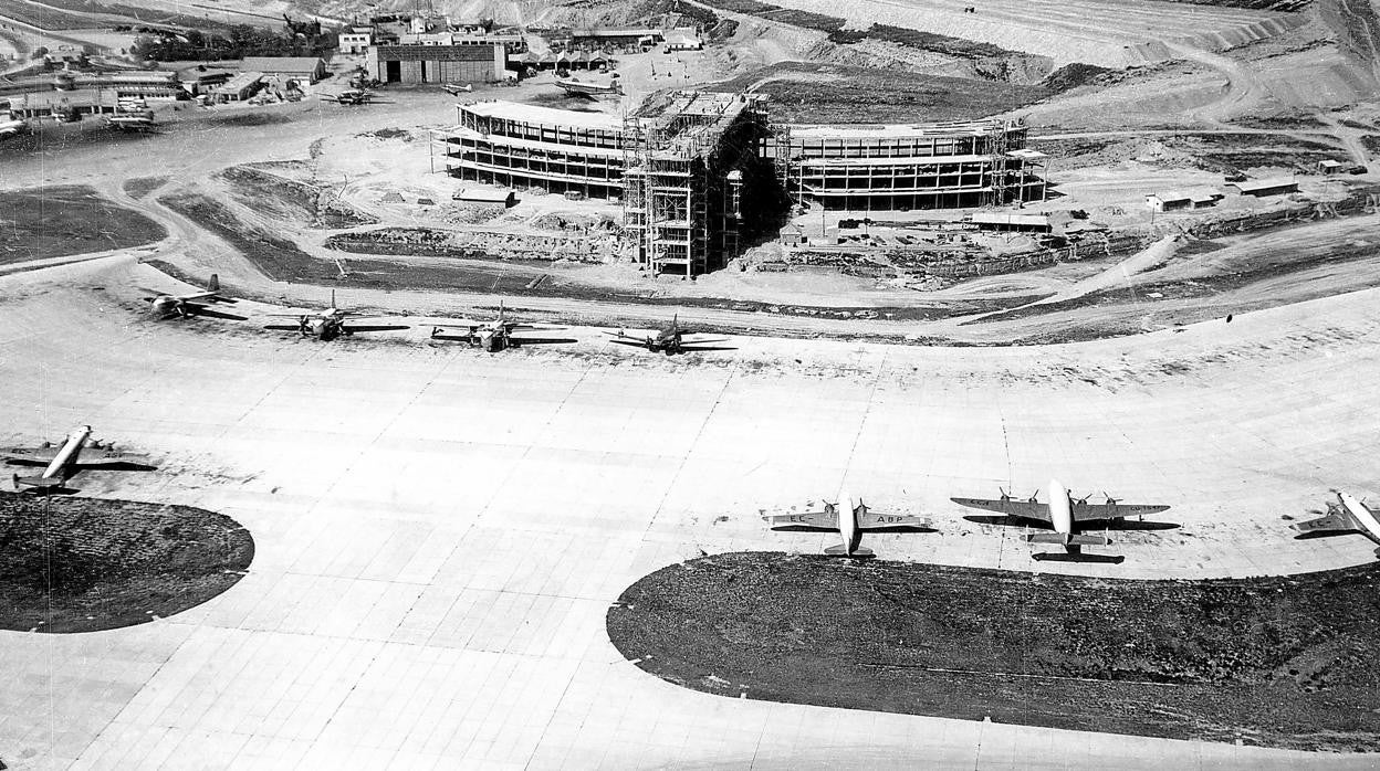 El aeropuerto de Barajas, en la década de 1950