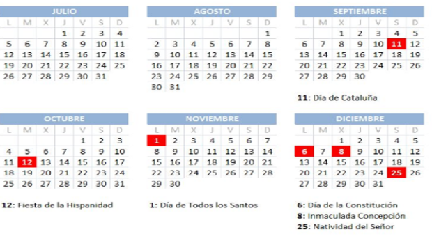 Calendario laboral de Cataluña 2021: próximos puentes y días festivos