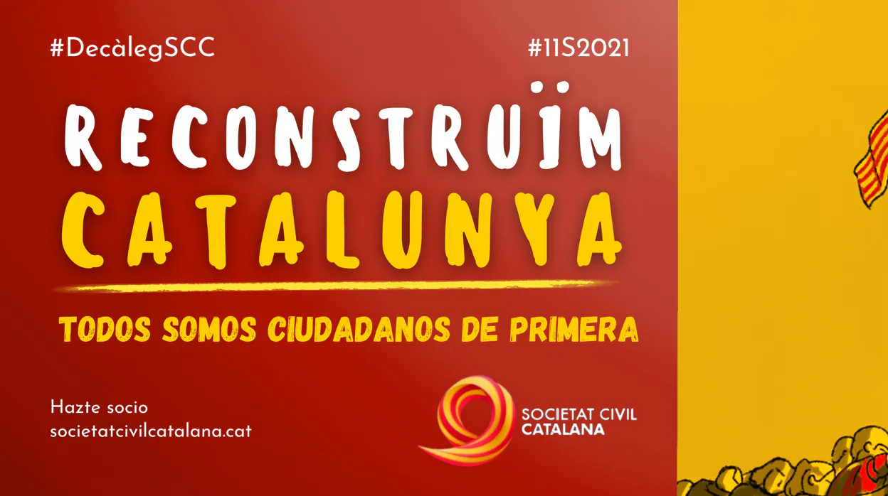 «Reconstruyamos Cataluña», el lema de SCC para la Diada de 2021