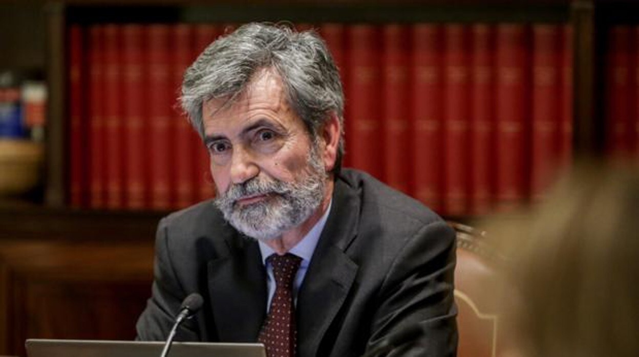 El presidente del CGPJ y del Supremo, Carlos Lesmes, en funciones desde diciembre de 2018