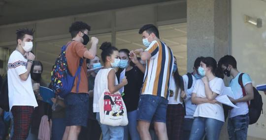 Un grupo de estudiantes, retratados el pasado mes de julio