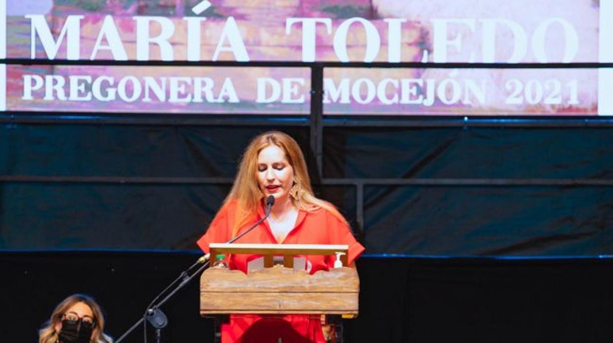 María Toledo durante el pregón