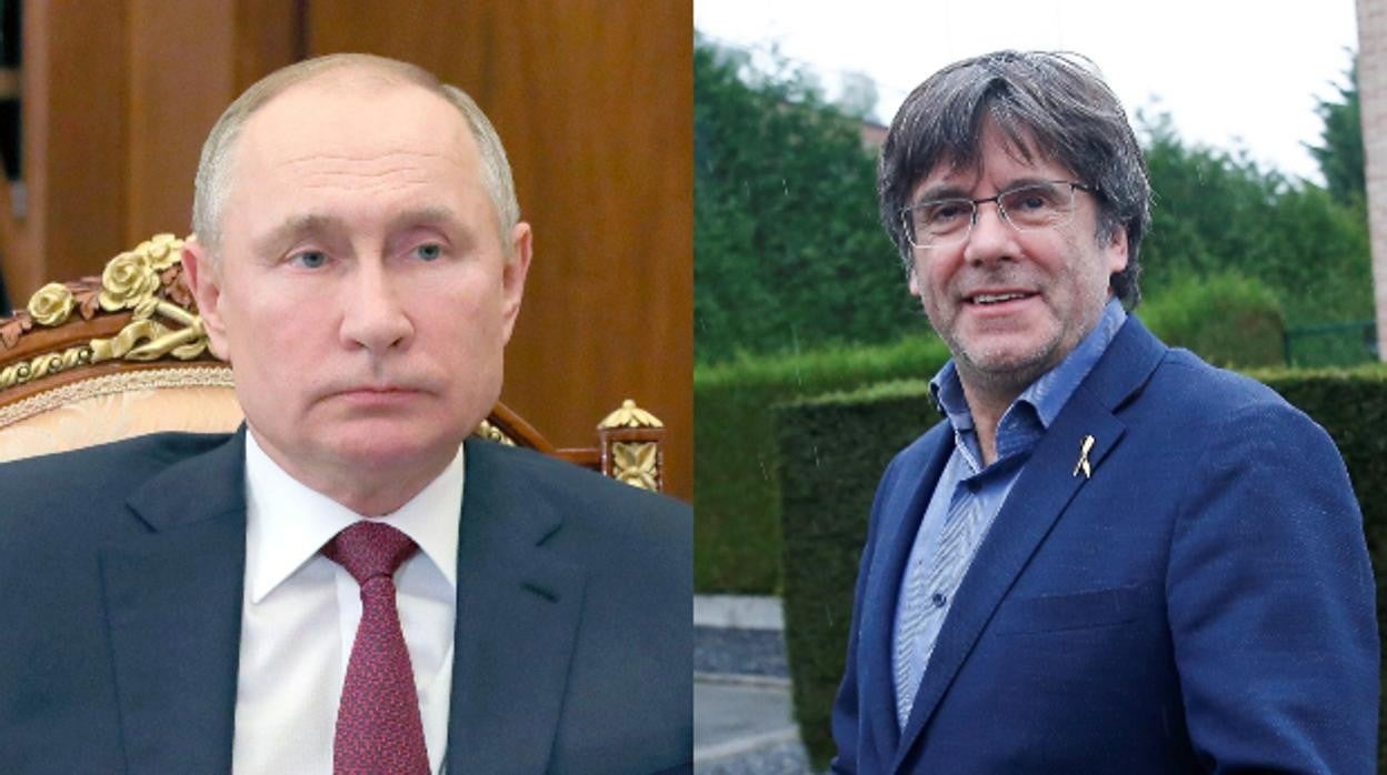 El presidente de Rusia, Vladimir Putin, y Carles Puigdemont