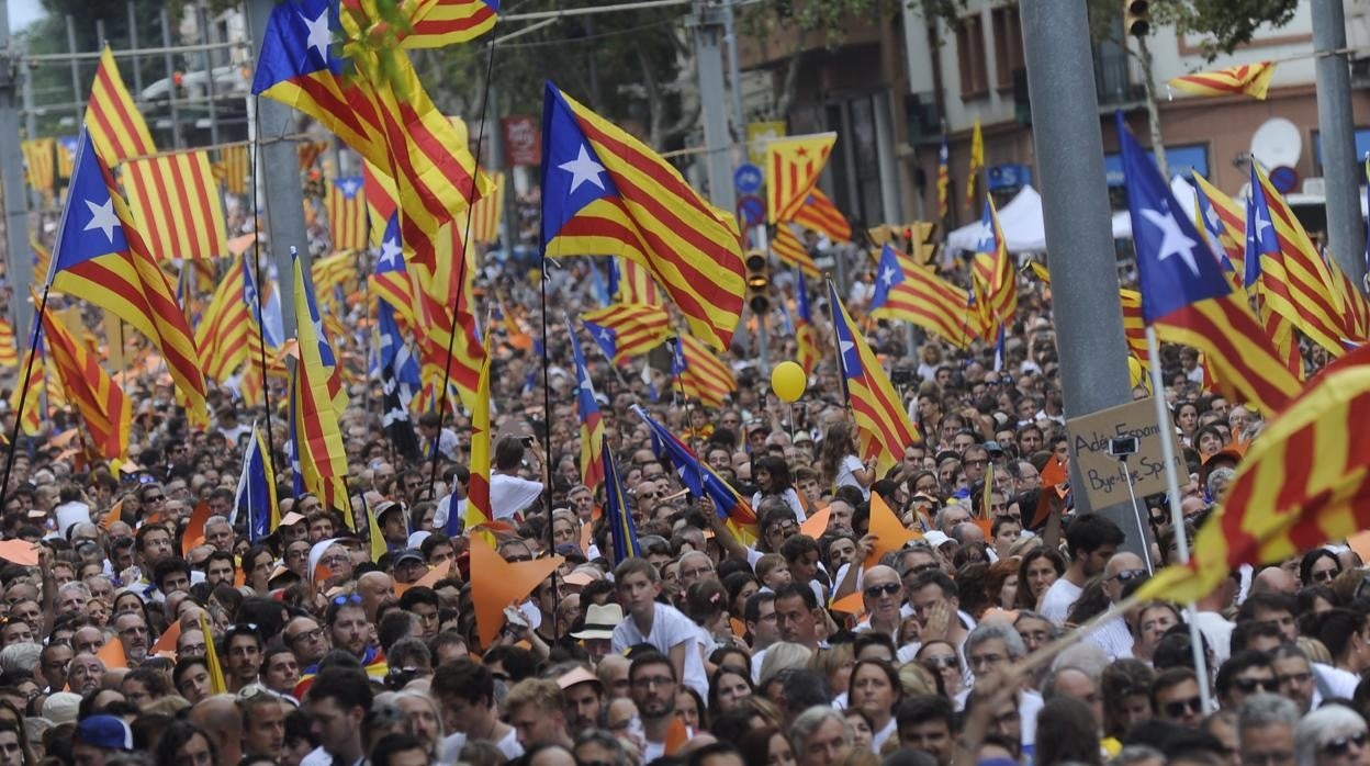 Manifestación de la Diada del año 2015 en Barcelona