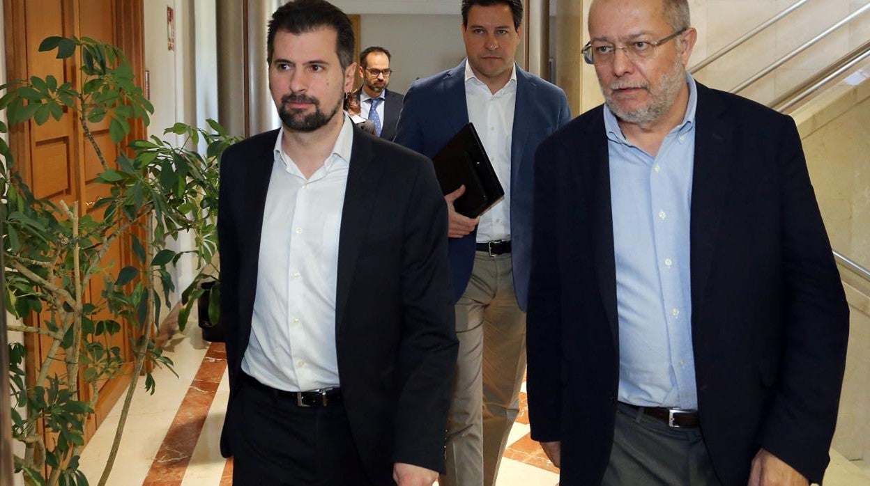 Francisco Igea junto a Luis Tudanca en una reunión de marzo de 2020.