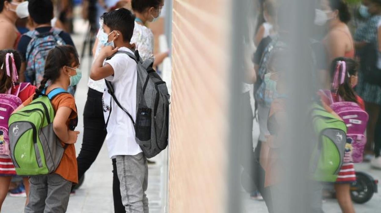 Escolares en el inicio del curso, a principios de septiembre