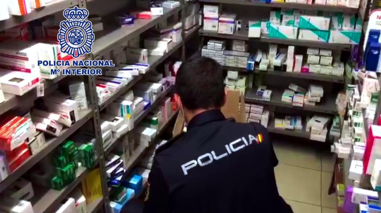 Medicamentos incautados por parte de la Policía Nacional