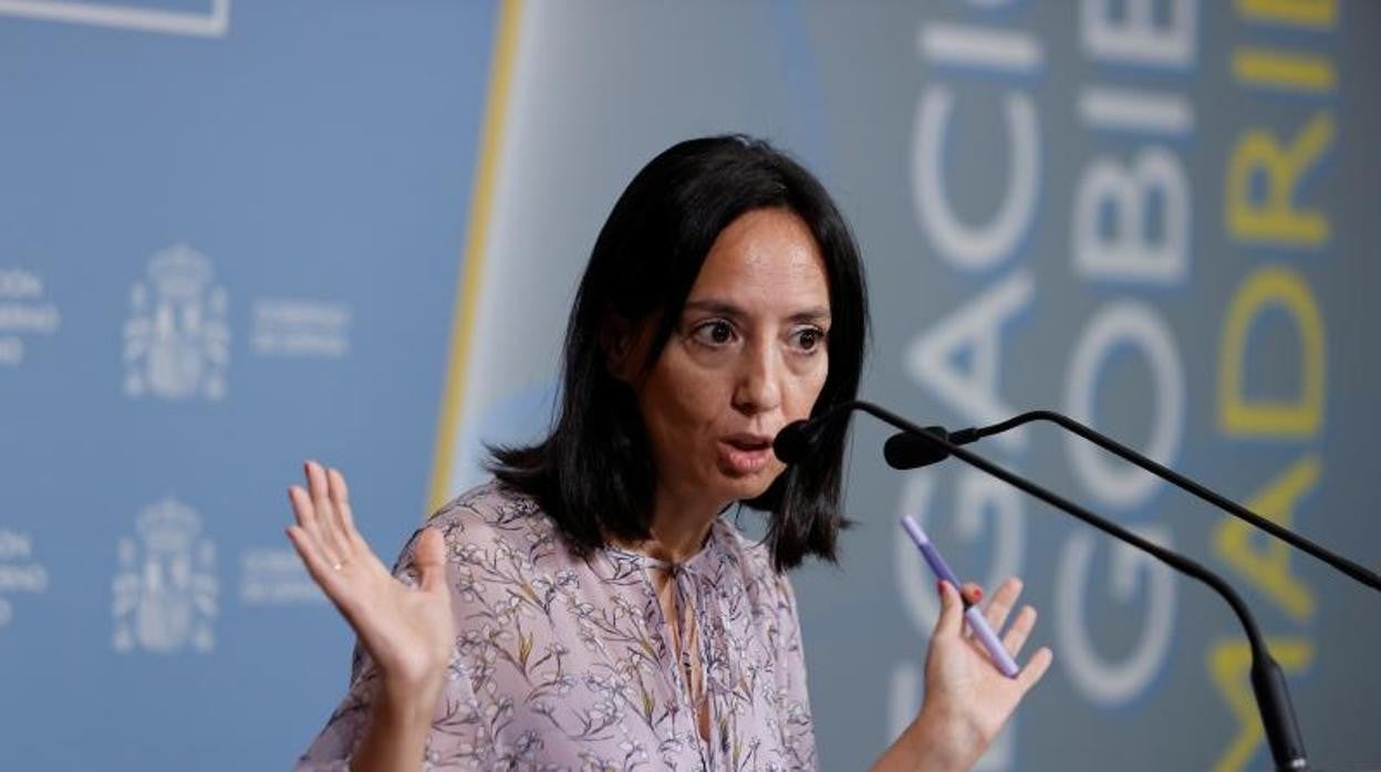 La delegada del Gobierno en Madrid, Mercedes González, ayer, durante una rueda de prensa