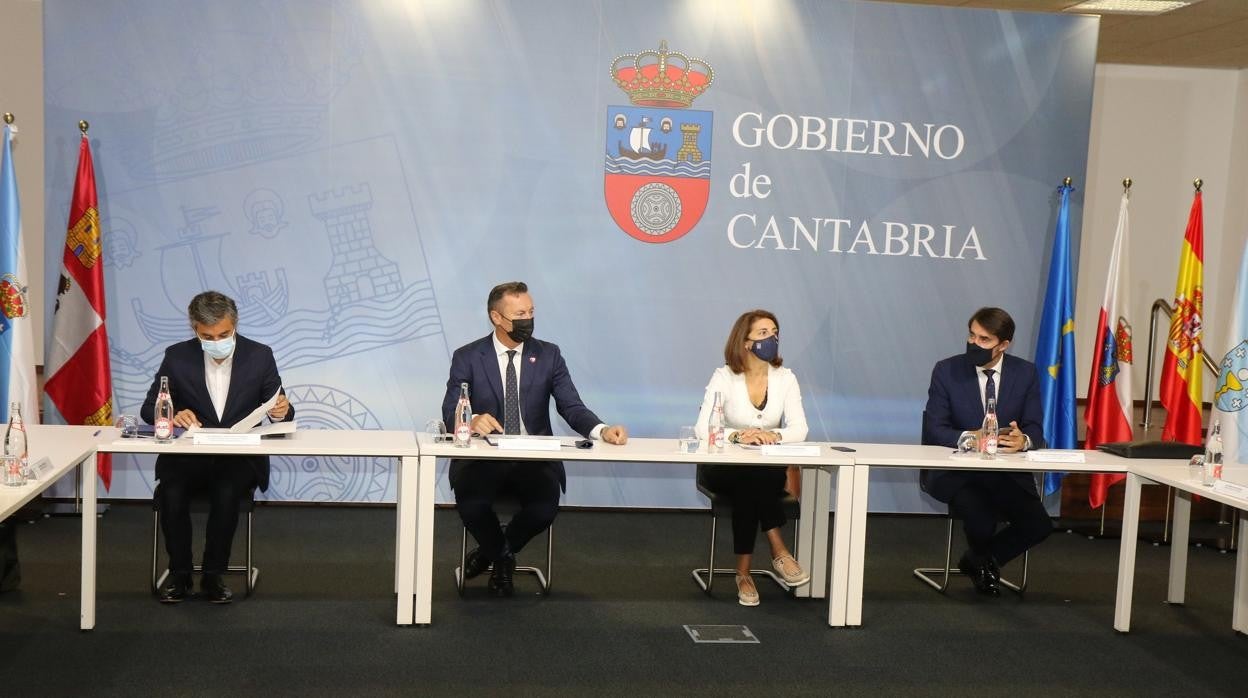 Reunión de los consejeros de Medio Ambiente de Castilla y León, Cantabria, Asturias y Galicia.