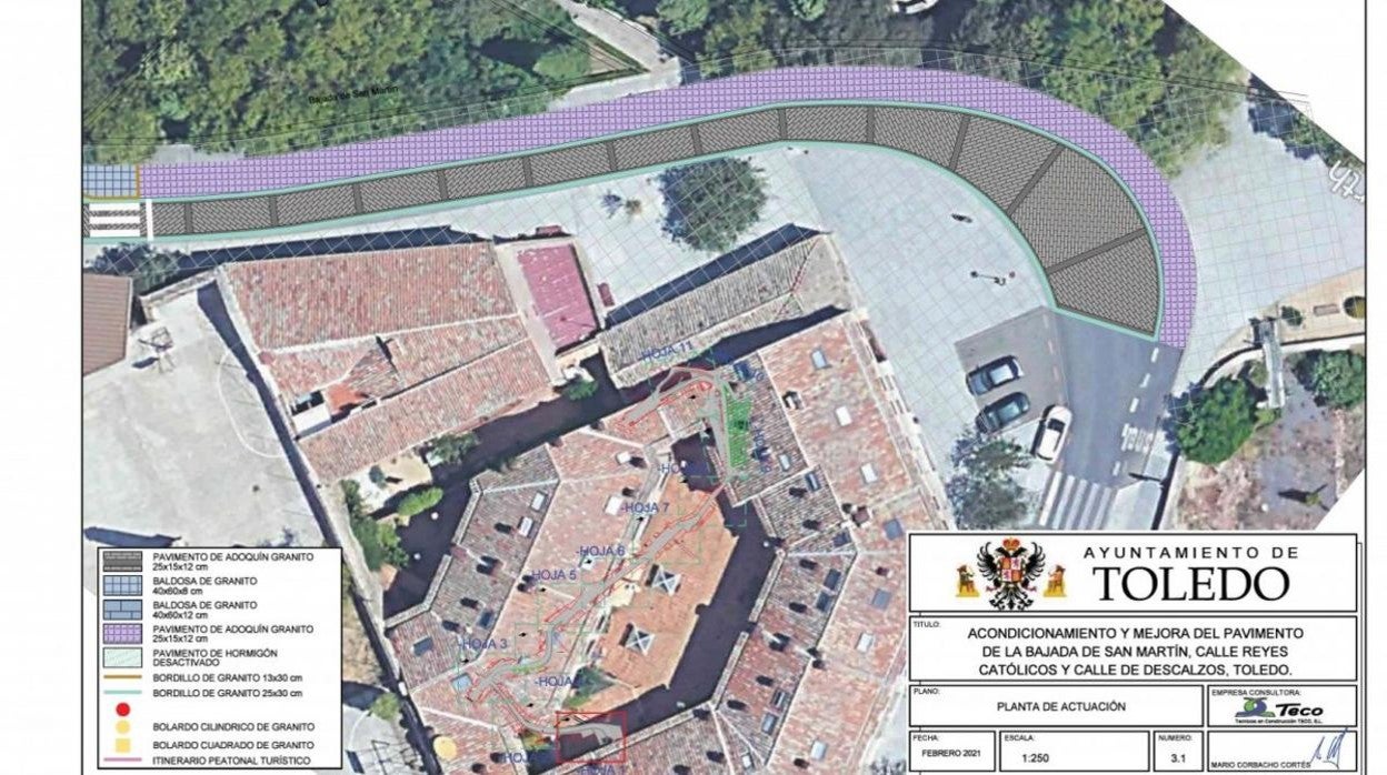 Plano de la reforma de la calle Reyes Católicos