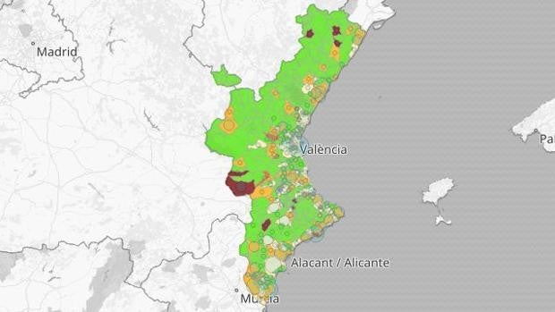 Listado por municipios valencianos de los nuevos casos de coronavirus ante el final de las restricciones