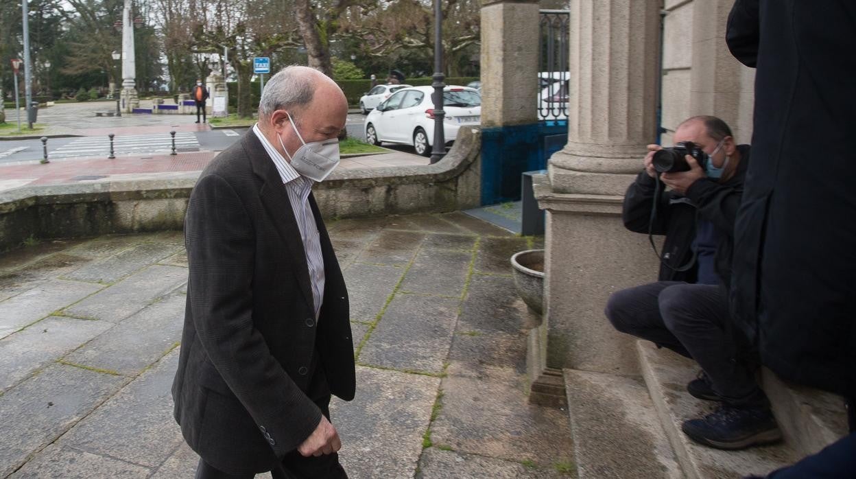 Fernández Liñares, el pasado mes de febrero acudiendo a la Audiencia Provincial de Lugo