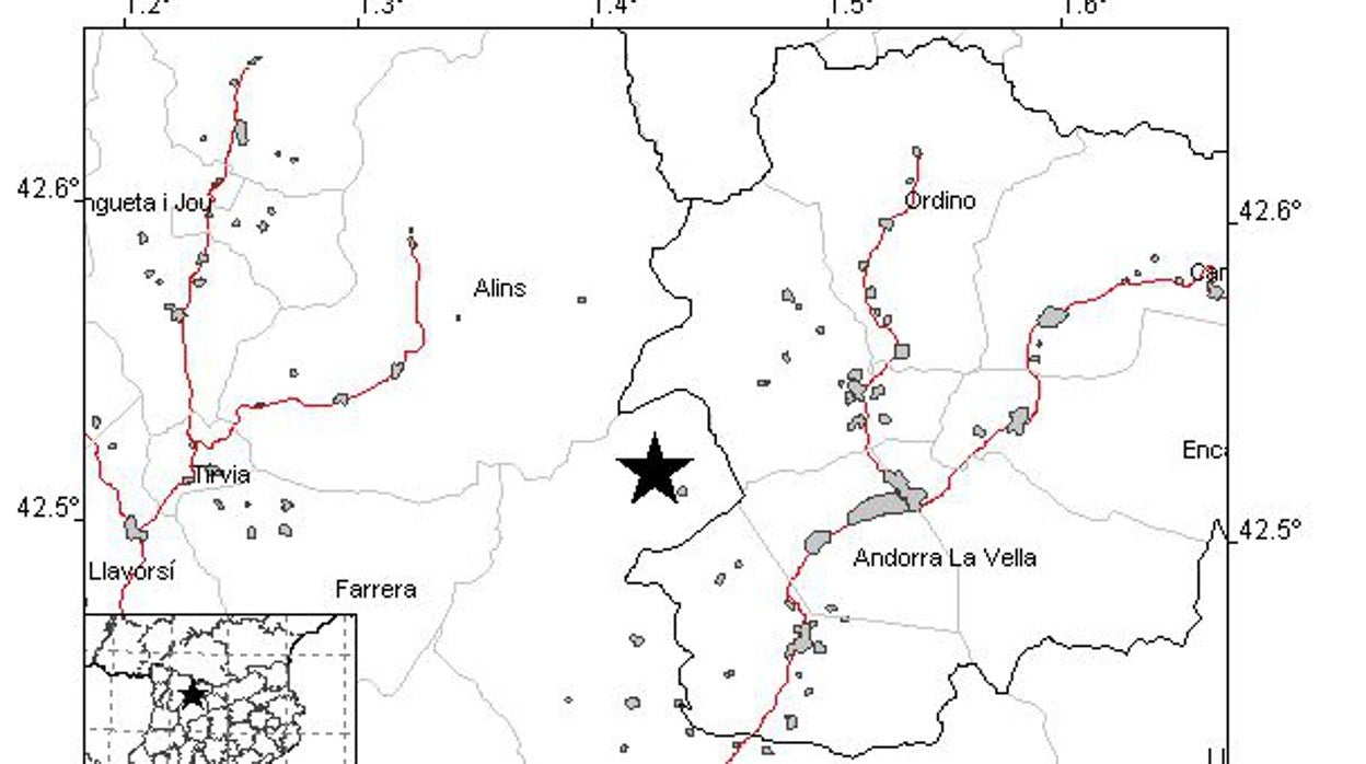 El epicentro del terremoto ha sido en la comarca leridana del Alt Urgell