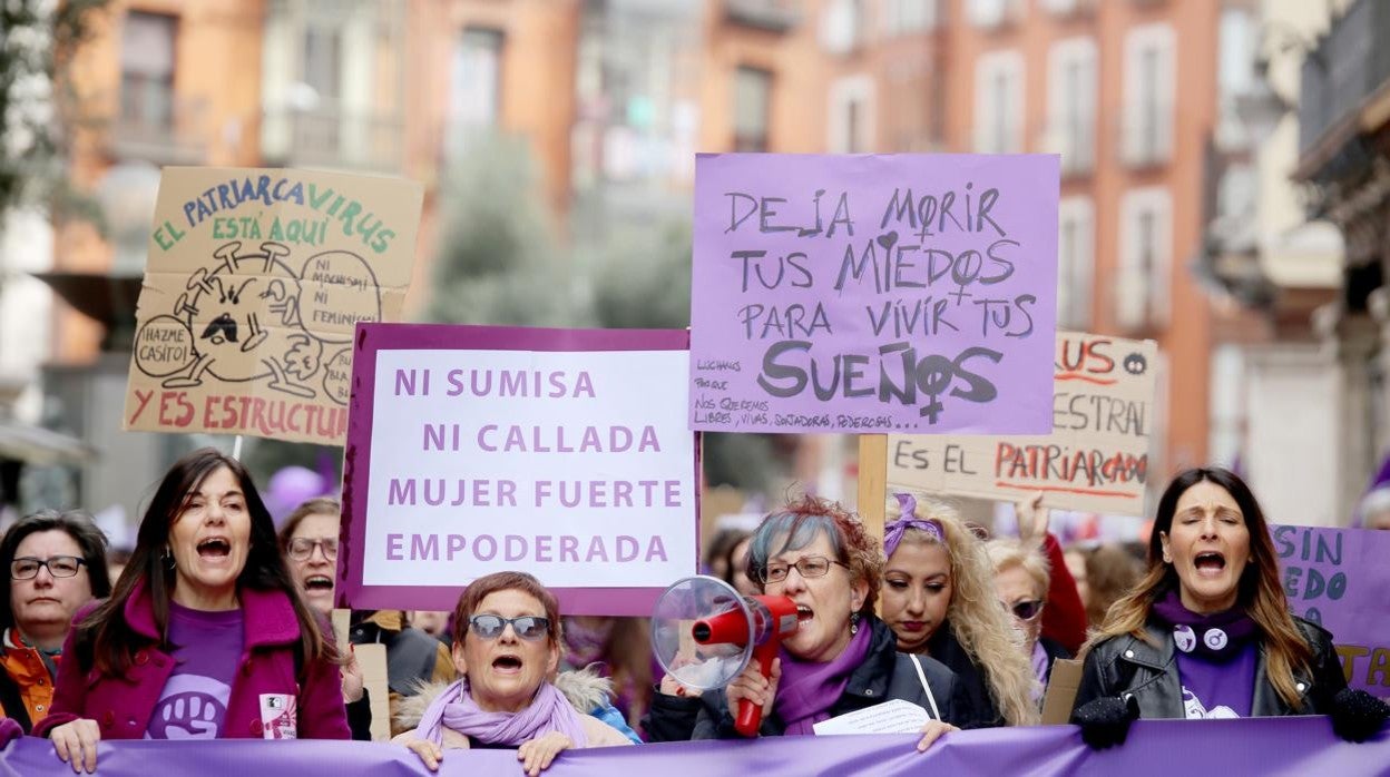 Manifestación con motivo del Día Internacional de la Mujer en 2020