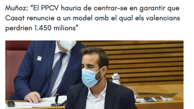 El PSPV tira de traductor al valenciano y convierte al líder del PP en Pablo «Casat»