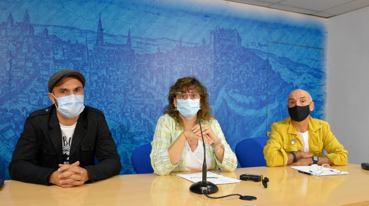 Budy García, Ana Abellán y Patxi Rodríguez durante la presentación del festival 2021