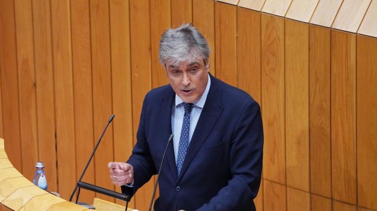 Pedro Puy durante su intervención en O Hórreo