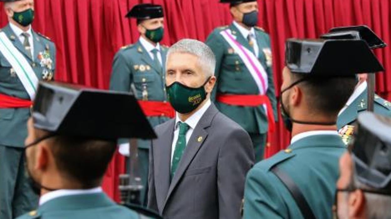 El ministro del Interior, Fernando Grande-Marlaska, en un acto de la Guardia Civil