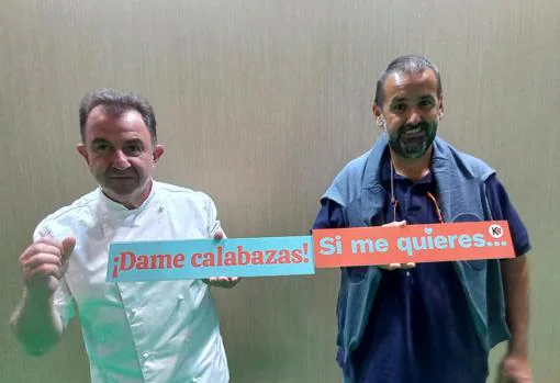 Imagen de los chefs españoles Martín Berasategui y David de Jorge